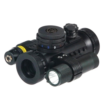 Picture of BSA Stealth Tactical Illuminated Sight w/Laser and Light Red/Green/Black STSRGBD20L