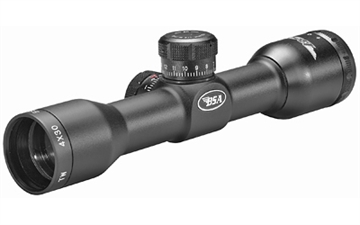 Picture of BSA Optics Tactical Weapon, Rifle Scope, 4X30, 1" Maintube, Mil Dot Reticle, 1/4 MOA Adjustments, Black Color TW4X30