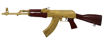 Picture of BSR47 Bulgarian AKM Pattern Rifle 7.62x39, Red Star Red/Gold Cerakote, 16.3" BRL, 30RD PMAG BG47-GOLD
