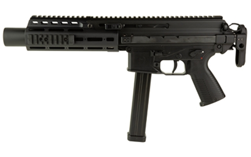 Picture of B&T USA APC45 PRO SD, Semi-automatic, SBR, 45 ACP, 5.74" Barrel, Telescopic Stock, Anodized Finish, Black, 30 Rounds, 1 Magazine, Includes Suppressor BT-36044-SBR-SD-TS-KIT