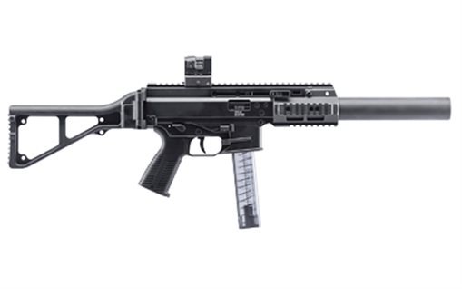 Picture of B&T USA APC9 PRO, Semi-automatic Pistol, 9MM, 5.7" Barrel, Anodized Finish, Black, Glock Magazine Compatible, 1 Magazine, 33 Rounds, Includes Suppressor BT-36046-G