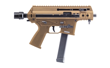 Picture of B&T USA APC9K PRO, Semi-automatic, Pistol, 9MM, 4.3" Threaded Barrel, Cerakote Finish, Tan, 30 Rounds, 1 Magazine, Telescopic Brace Adapter, Glock Magazine Compatible BT-361765-02-G-CT 36176502GCT