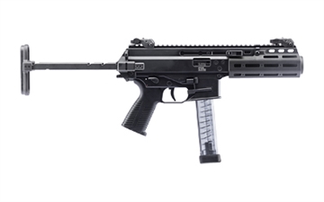 Picture of B&T USA APC9 SD PRO, Semi-automatic, SBR, 9MM, 5.7" Barrel, Telescopic Stock, Anodized Finish, Black, 30 Rounds, 1 Magazine, Includes Subcompact Suppressor BT-36046-SC-SBR-TS-KIT
