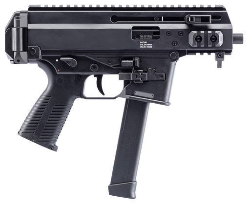 Picture of B&T Firearms APC9K 9mm Luger 33+1 4.30" Black Steel Barrel, Black Picatinny Rail Receiver, Brace Adapter, Black Polymer Grips, Ambidextrous 36176502G