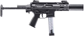 Picture of B&T Firearms SPC9 SD 9mm Luger 33+1 4.50" with RBS Suppressor, Black, Tele Brace Adapter, Polymer Grip (OEM Mag) 500003SDTB