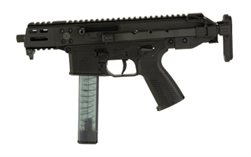 Picture of B&T USA GHM9, Semi-automatic Rifle, SBR, 9MM, 4.3" Barrel, Anodized Finish, Black, Telescoping Stock, 1 Magazine, 30 Rounds BT-450008-SBR-TS