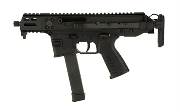 Picture of B&T USA GHM9, Semi-automatic Rifle, SBR, 9MM, 4.3" Barrel, Anodized Finish, Black, Telescoping Stock, Glock Magazine Compatible, 1 Magazine, 33 Rounds BT-450008-SBR-G-TS