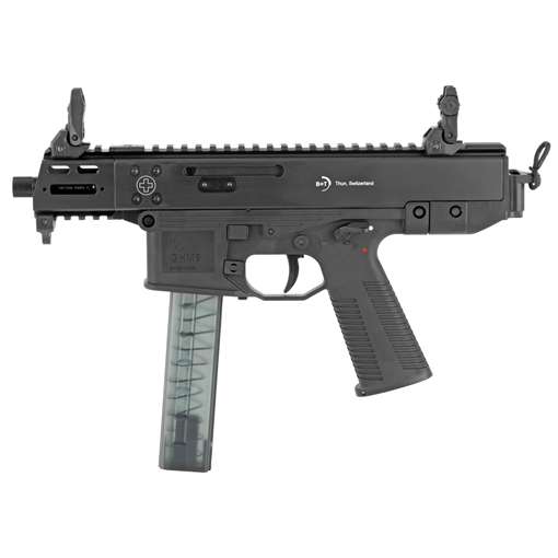Picture of B&T Firearms GHM Compact 9mm Luger 33+1 4.30", Tri-Lug Threaded Muzzle, Black, No Brace, Polymer Grips (OEM Mag) 450008