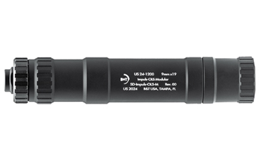 Picture of B&T USA Impuls-9-M, Suppressor, 9MM, Titanium Construction, Anodized Finish, Gray, Includes 1/2x28 Impuls Device SD-Impuls-OLS-M