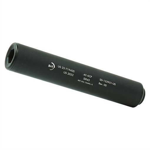 Picture of B&T Six45 Suppressor .45 ACP Black SD-122951-US