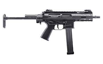 Picture of B&T USA SPC, Semi-automatic Rifle, SBR, 45ACP, 4.5" Barrel, Anodized Finish, Black, Collapsible Stock, 1 Magazine, 15 Rounds BT-500168-SBR-TS