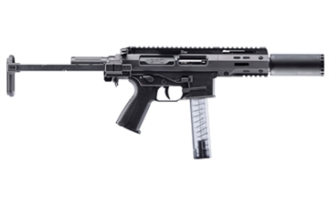 Picture of B&T USA SPC, Semi-automatic Rifle, SBR, 9MM, 4.5" Barrel, Anodized Finish, Black, PDW Stock, 30 Rounds, 1 Magazine, Includes Suppressor T BT-500003-SBR-SD-TS-KI
