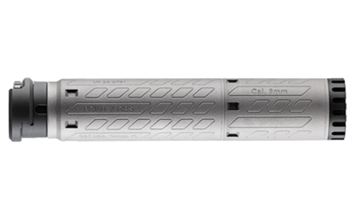 Picture of B&T USA SQD-M, Suppressor, 9MM, Tri Lug Mount, Titanium Construction, Anodized Finish, Gray SD-SQD-M-9