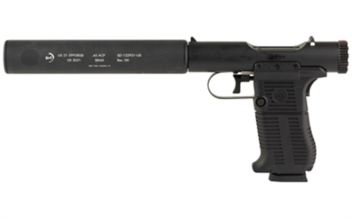 Picture of B&T USA Station Six, Bolt Action, 45 ACP, 5" Barrel, Black, 1 Magazine, 8 Rounds, Includes Suppressor BT-410110-KIT