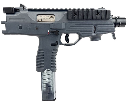 Picture of B&T Firearms TP 9mm Luger 25+1 5.10" Black Steel Barrel, Sniper Gray Cerakote Polymer Picatinny Rail Receiver, Ambidextrous BT-30105-N-US-SG