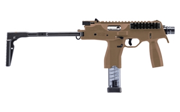Picture of B&T USA TP9, Semi-automatic, SBR, 9MM, 5.11" Barrel, Anodized Finish, Coyote Tan, 30 Rounds, 1 Magazine, Folding Stock BT-30105-N-SBR-CT-FS