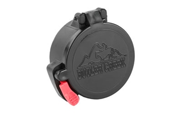 Picture of Butler Creek 20180 Flip-Open Eyepiece Scope Cover 1.70"/43.20mm Size 18 Black Polymer 20180 MO20180