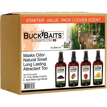 Picture of Buck Baits Buck Baits Cover Scent Starter Kit Earth/Acorn/ Apple/ Corn 3 oz. ea. BBCS12STARTER-A