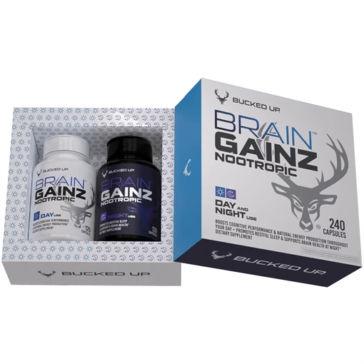 Picture of Bucked Up Bucked Up Brain Gainz Day & Night Supplements 240 Total Capsules 1112100