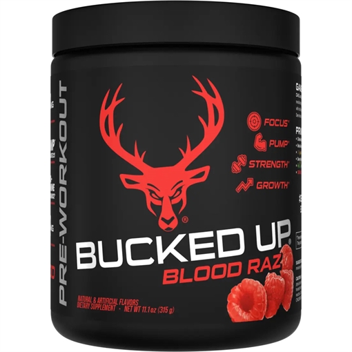 Picture of Bucked Up Bucked Up Pre-Workout Blood Raz 30 Serving Tub 1001101