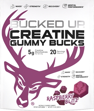 Picture of BUCKED UP CREATINE GUMMIES RASPBERRY BLITZ 20 SERVINGS 1022594