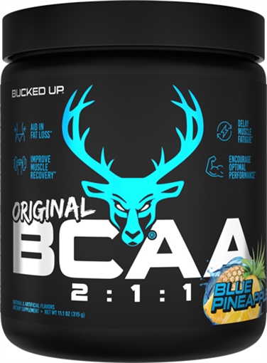 Picture of BUCKED UP POST-WORKOUT ORIGINL BCAA BLUE PINEAPPLE 30SERVING! 1073166