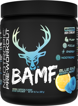 Picture of BUCKED UP PRE-WORKOUT BAMF BLUE RAZ-BERRY BERET 30SERVIN! 1012116