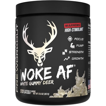 Picture of Bucked Up Bucked Up Woke AF Pre-Workout White Gummy Deer 30 Serving Tub 10241057