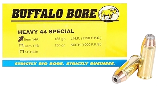 Picture of Buffalo Bore Ammunition Heavy Strictly Business 44S&W Spl 180gr Jacket Hollow Point 20 Per Box/12 Case 14A20