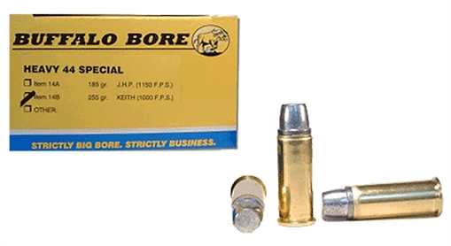 Picture of Buffalo Bore Ammunition Heavy Strictly Business 44S&W Spl 255gr Hard Cast Semi Wadcutter 20 Per Box/12 Case 14B20