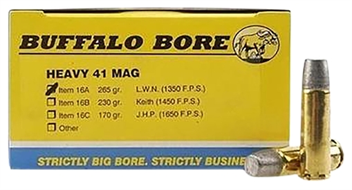 Picture of Buffalo Bore Ammunition Heavy Strictly Business 41Rem Mag 265gr Hard Cast Lead 20 Per Box/12 Case 16A20