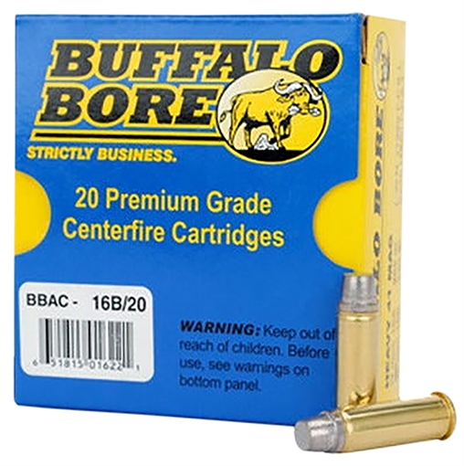Picture of Buffalo Bore Ammunition Heavy Strictly Business 41Rem Mag 230gr Hard Cast Semi Wadcutter 20 Per Box/12 Case 16B20