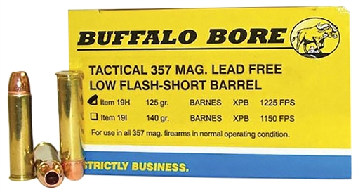 Picture of Buffalo Bore Ammunition Buffalo-Barnes Strictly Business 357Mag 125gr Barnes VOR-TX XPB Lead Free 20 Per Box/12 Case 19H20