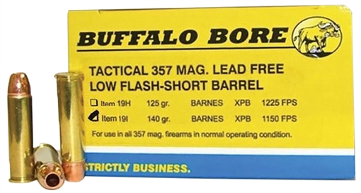Picture of Buffalo Bore Ammunition Buffalo-Barnes Strictly Business 357Mag 140gr Barnes VOR-TX XPB Lead Free 20 Per Box/12 Case 19I20