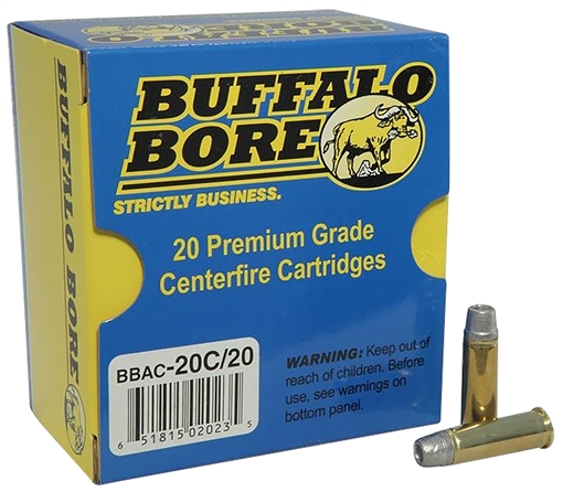 Picture of Buffalo Bore Ammunition Standard Pressure Strictly Business 38Special 158gr Lead Semi Wad Cutter Hollow Point 20 Per Box/12 Case 20C20