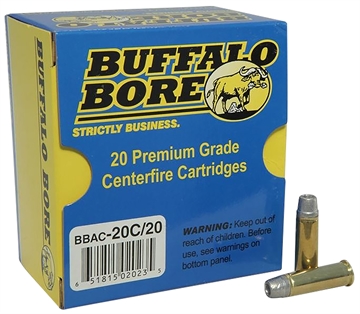 Picture of Buffalo Bore Ammunition Standard Pressure Strictly Business 38Special 158gr Lead Semi Wad Cutter Hollow Point 20 Per Box/12 Case 20C20