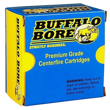 Picture of Buffalo Bore Ammunition Heavy Strictly Business 10mmAuto 200gr Full Metal Jacket Flat Nose 20 Per Box/12 Case 21A20