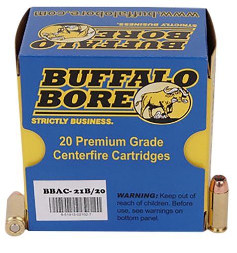 Picture of Buffalo Bore Ammunition Heavy Strictly Business 10mmAuto 180gr Jacket Hollow Point 20 Per Box/12 Case 21B20