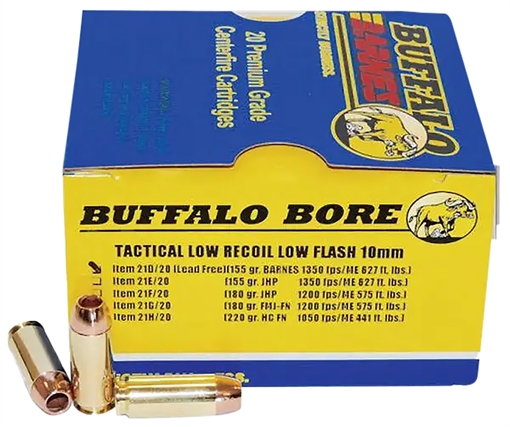 Picture of Buffalo Bore Ammunition Buffalo-Barnes Strictly Business 10mmAuto 155gr Barnes TAC-XP Lead Free 20 Per Box/12 Case 21D20