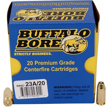 Picture of Buffalo Bore Ammunition Heavy Strictly Business 40S&W +P 155gr Jacket Hollow Point 20 Per Box/12 Case 23A20
