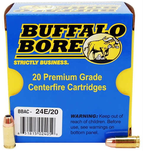Picture of Buffalo Bore Ammunition Personal Defense Strictly Business 9mmLuger +P 124gr Jacket Hollow Point 20 Per Box/12 Case 24E20