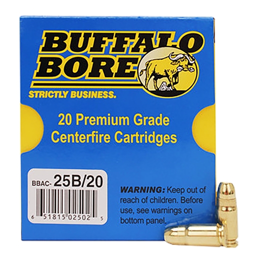 Picture of Buffalo Bore Ammunition Heavy Strictly Business 357Sig 125gr Full Metal Jacket Flat Nose 20 Per Box/12 Case 25B20