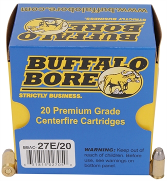 Picture of Buffalo Bore Ammunition Standard Pressure Strictly Business 380ACP 100gr Hard Cast Flat Nose 20 Per Box/12 Case 27E20