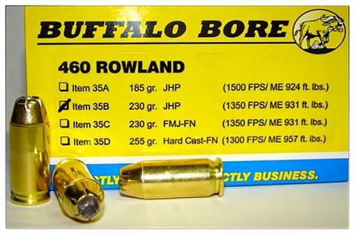 Picture of Buffalo Bore Ammunition Personal Defense Strictly Business 460Rowland 230gr Jacket Hollow Point 20 Per Box/12 Case 35B20