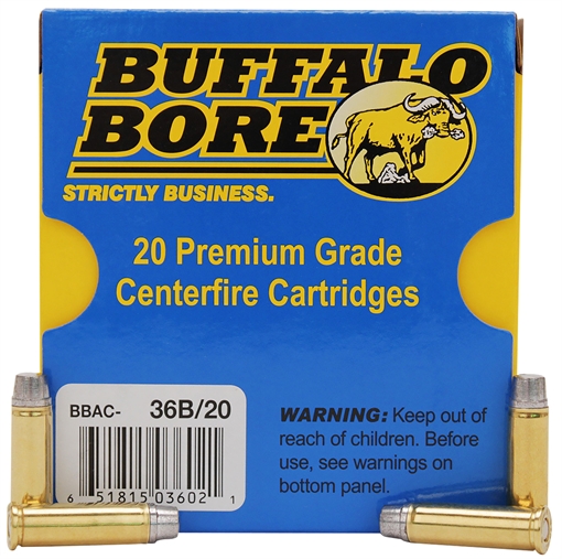 Picture of Buffalo Bore Ammunition Heavy Strictly Business 32H&R Mag +P 130gr Hard Cast 20 Per Box/12 Case 36B20