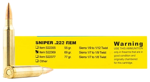 Picture of Buffalo Bore Ammunition Sniper Strictly Business 223Rem 69gr Hollow Point Boat Tail 20 Per Box/12 Case S2236920