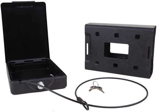 Picture of Bulldog Car Vault Key Entry Matte Black Powder Coat Steel Holds 1 Handgun 8.70" x 6" x 2.50" BD1100