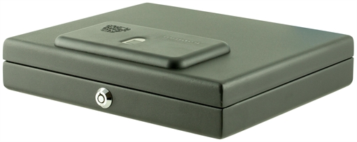 Picture of Bulldog Magnum Top Load Vault Fingerprint ID Entry Black Powder Coat Steel Holds 1 Handgun 11.50" x 9.75" x 2.50" BD4055B