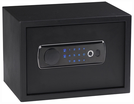 Picture of Bulldog Duo w/Shelf Digital Keypad/Biometric/Key Entry Black Powder Coat Steel Holds 2 Handguns LED Keypad BD5020