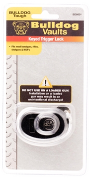 Picture of Bulldog Trigger Lock Open With Key Black Metal Firearm Fit- Handgun/Rifle/Shotgun BD8001